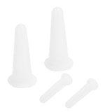4Pcs Silicone Massage Cup Moisture Absorption Jar Face Cupping Cup Body Health CareWhite 2 Large 2 Small