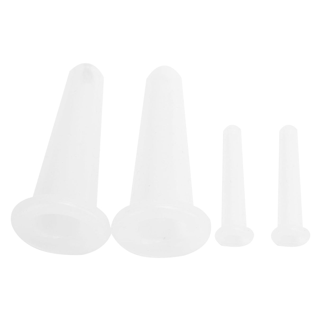 4Pcs Silicone Massage Cup Moisture Absorption Jar Face Cupping Cup Body Health CareWhite 2 Large 2 Small