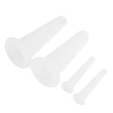 4Pcs Silicone Massage Cup Moisture Absorption Jar Face Cupping Cup Body Health CareWhite 2 Large 2 Small - Rear View