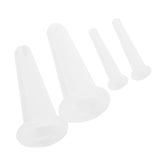 4Pcs Silicone Massage Cup Moisture Absorption Jar Face Cupping Cup Body Health CareWhite 2 Large 2 Small - Close-Up Angle