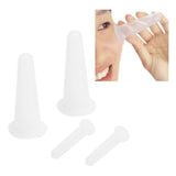 4Pcs Silicone Massage Cup Moisture Absorption Jar Face Cupping Cup Body Health CareWhite 2 Large 2 Small