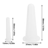 4Pcs Silicone Massage Cup Moisture Absorption Jar Face Cupping Cup Body Health CareWhite 2 Large 2 Small - Extra Image
