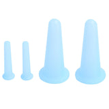 4Pcs Silicone Massage Cup Moisture Absorption Jar Face Cupping Cup Body Health CareBlue 2 Large 2 Small