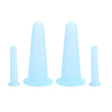 4Pcs Silicone Massage Cup Moisture Absorption Jar Face Cupping Cup Body Health CareBlue 2 Large 2 Small
