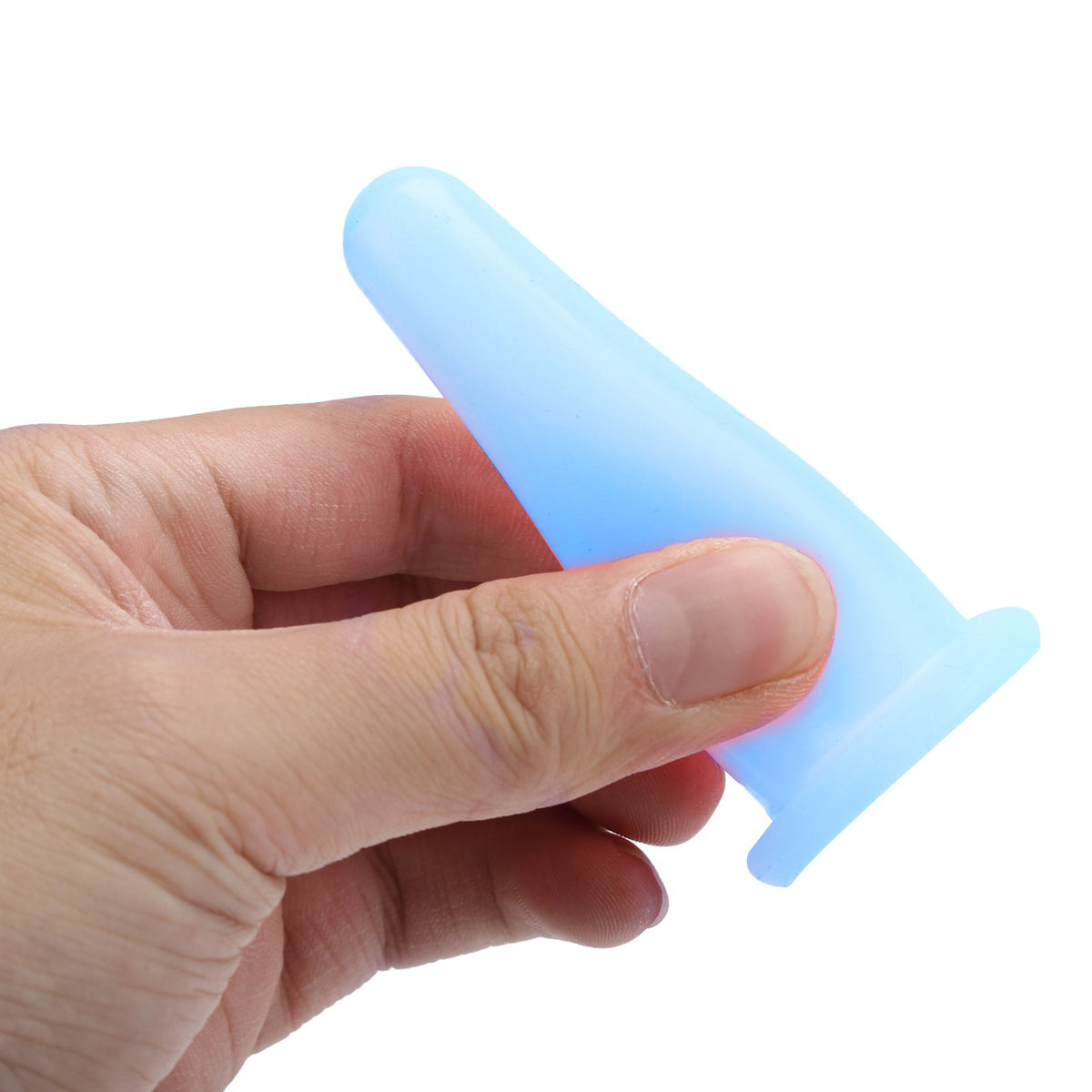 4Pcs Silicone Massage Cup Moisture Absorption Jar Face Cupping Cup Body Health CareBlue 2 Large 2 Small