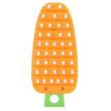 Carrot Shape Vegetable Brush Potato Scrubbing Brush Fruit Cleaner Kitchen ScrubberOrange - Top-Down View
