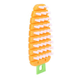 Carrot Shape Vegetable Brush Potato Scrubbing Brush Fruit Cleaner Kitchen ScrubberOrange - Rear View