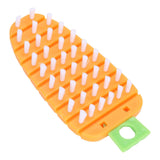 Carrot Shape Vegetable Brush Potato Scrubbing Brush Fruit Cleaner Kitchen ScrubberOrange - Close-Up Angle