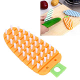 Carrot Shape Vegetable Brush Potato Scrubbing Brush Fruit Cleaner Kitchen ScrubberOrange - Extra Image