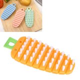 Carrot Shape Vegetable Brush Potato Scrubbing Brush Fruit Cleaner Kitchen ScrubberOrange - Extra Image
