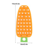 Carrot Shape Vegetable Brush Potato Scrubbing Brush Fruit Cleaner Kitchen ScrubberOrange - Extra Image