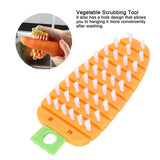 Carrot Shape Vegetable Brush Potato Scrubbing Brush Fruit Cleaner Kitchen ScrubberOrange - Extra Image