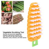 Carrot Shape Vegetable Brush Potato Scrubbing Brush Fruit Cleaner Kitchen ScrubberOrange - Extra Image