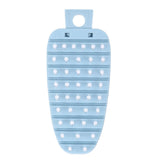Carrot Shape Vegetable Brush Potato Scrubbing Brush Fruit Cleaner Kitchen ScrubberBlue - Top-Down View
