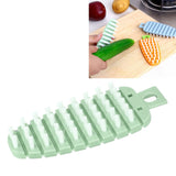 Carrot Shape Vegetable Brush Potato Scrubbing Brush Fruit Cleaner Kitchen ScrubberGreen - Extra Image