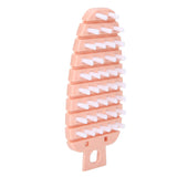 Carrot Shape Vegetable Brush Potato Scrubbing Brush Fruit Cleaner Kitchen ScrubberPink - Side View