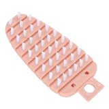 Carrot Shape Vegetable Brush Potato Scrubbing Brush Fruit Cleaner Kitchen ScrubberPink - Rear View