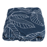 Blue Leaves Soft Elastic Sofa Cover Washable Sofa Slipcover Furniture Protector for Home2 Seater - 45-Degree Angle