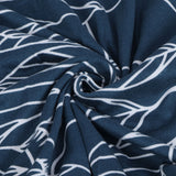 Blue Leaves Soft Elastic Sofa Cover Washable Sofa Slipcover Furniture Protector for Home2 Seater