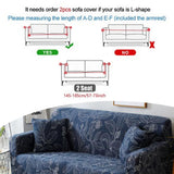 Blue Leaves Soft Elastic Sofa Cover Washable Sofa Slipcover Furniture Protector for Home2 Seater - Extra Image
