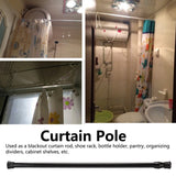 Window Curtain Rail Telescopic Spring Tension Rod for Kitchen Bathroom Wardrobe Utensils40‑70cm
