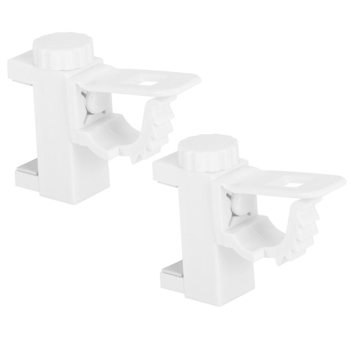 Curtain Rod Pole Holder Multipurpose Hanging Rod Clamp Hanger Organizer 1KG‑2KG Load Capacity