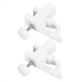 Curtain Rod Pole Holder Multipurpose Hanging Rod Clamp Hanger Organizer 1KG‑2KG Load Capacity - Low Angle