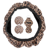 4PCS Universal Steering Wheel Cover Cup Holder Coasters Keyring Set Car Accessories Set