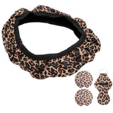 4PCS Universal Steering Wheel Cover Cup Holder Coasters Keyring Set Car Accessories Set