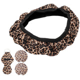 4PCS Universal Steering Wheel Cover Cup Holder Coasters Keyring Set Car Accessories Set - Extra Image