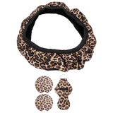 4PCS Universal Steering Wheel Cover Cup Holder Coasters Keyring Set Car Accessories Set