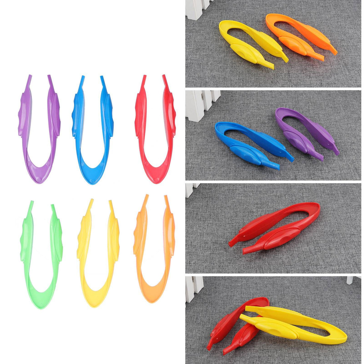 6Pcs Tweezers Outdoor Exploration Observation Catch Clip Children's Educational Toys