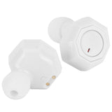 Binaural Bluetooth Headphones Portable Bluetooth Headset Earphones for Driving UseWhite - Low Angle