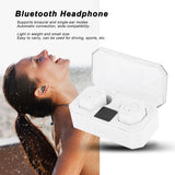 Binaural Bluetooth Headphones Portable Bluetooth Headset Earphones for Driving UseWhite - Extra Image