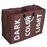 Laundry Basket Household Foldable Waterproof Clothes Storage Bag Organizer Coffee - Top-Down View