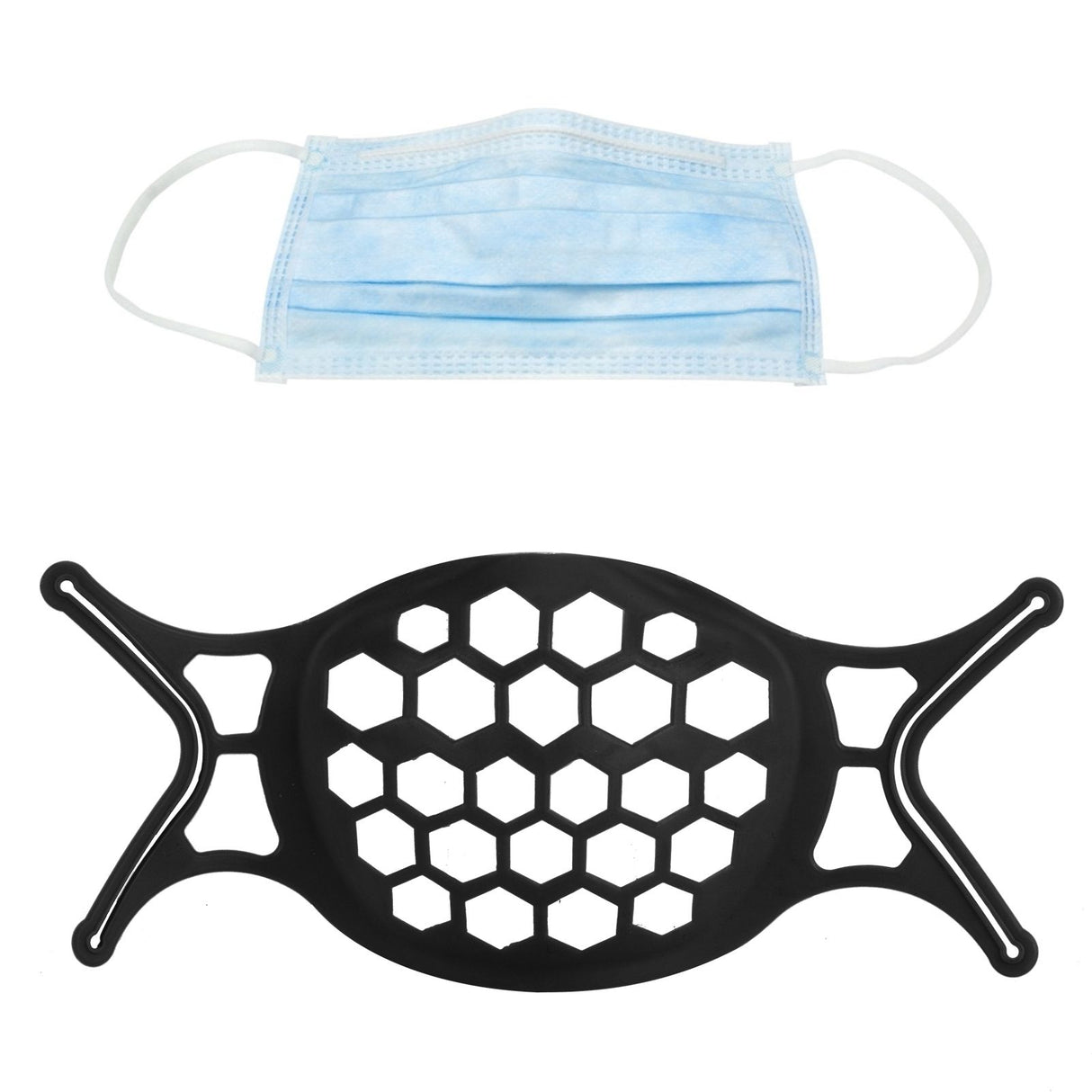 Mouth Muffle Bracket Reusable Washable Breathing Mouth Muffle Support Frame AccessoryBlack