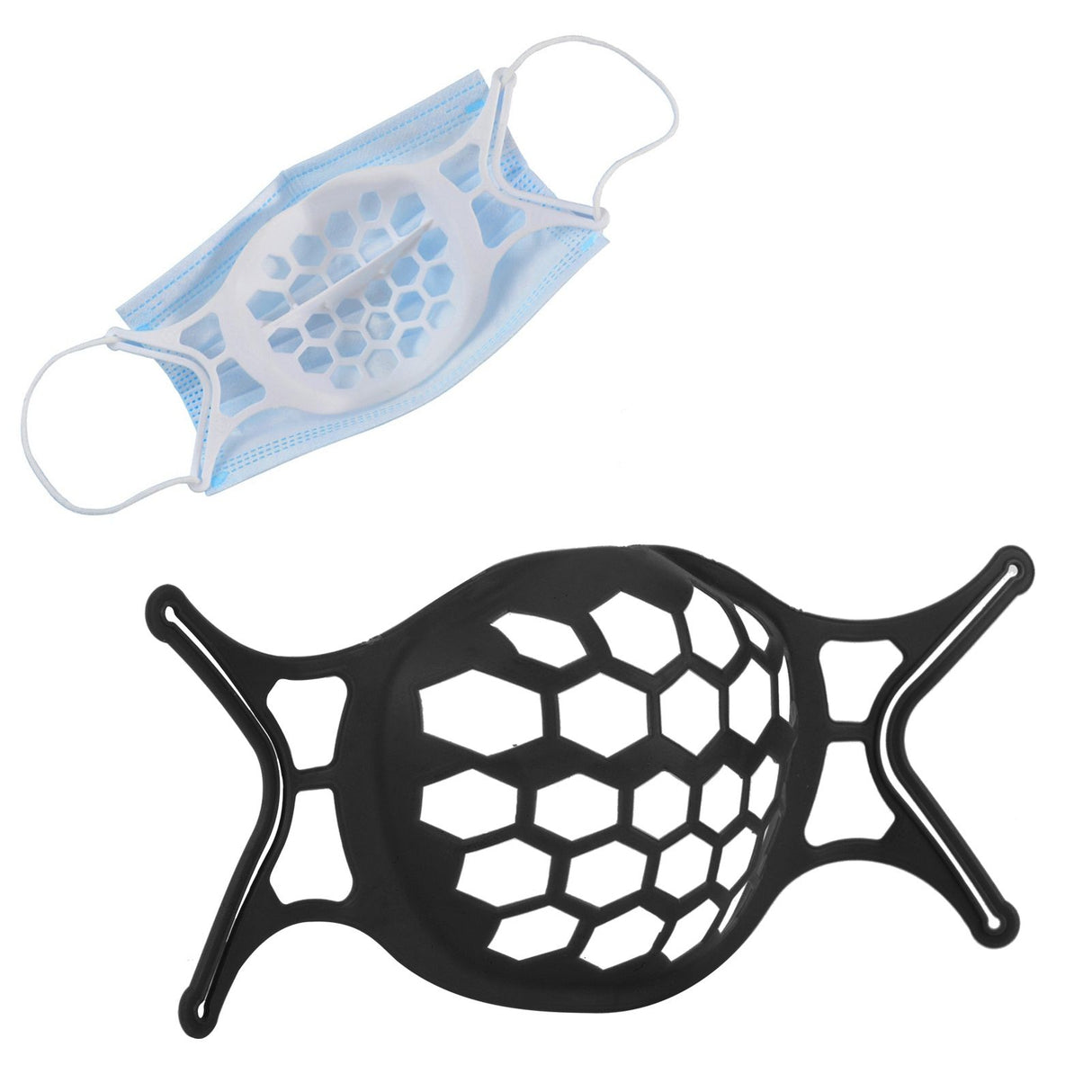 Mouth Muffle Bracket Reusable Washable Breathing Mouth Muffle Support Frame AccessoryBlack