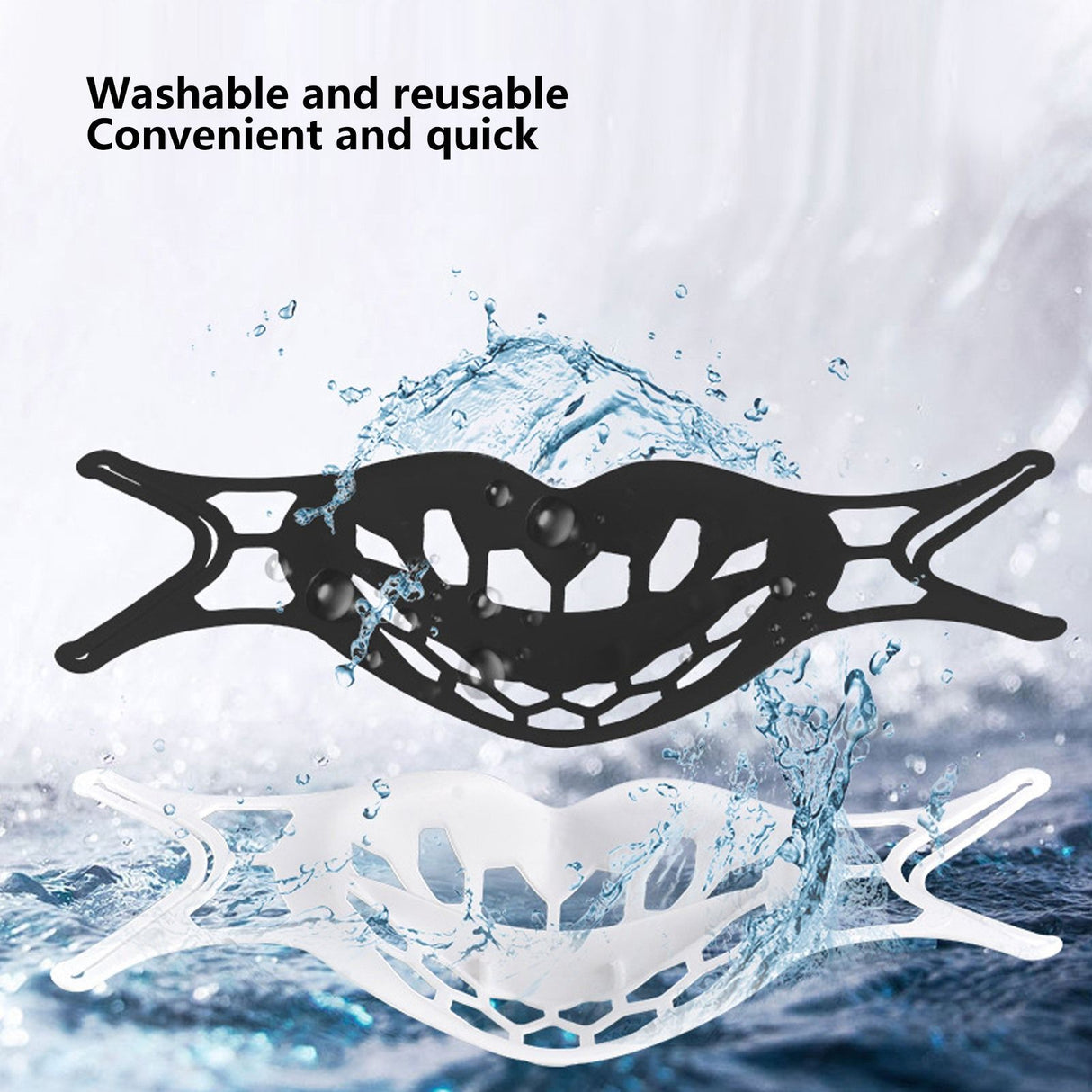 Mouth Muffle Bracket Reusable Washable Breathing Mouth Muffle Support Frame AccessoryBlack