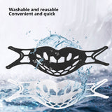 Mouth Muffle Bracket Reusable Washable Breathing Mouth Muffle Support Frame AccessoryBlack