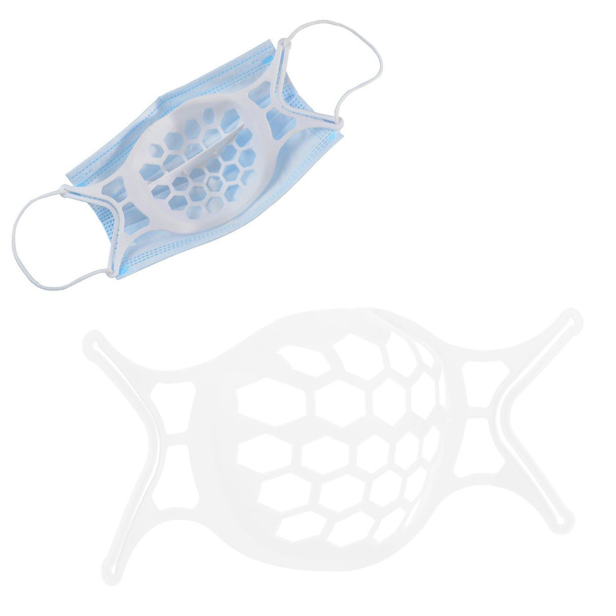 Mouth Muffle Bracket Reusable Washable Breathing Mouth Muffle Support Frame AccessoryWhite