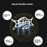 Mouth Muffle Bracket Reusable Washable Breathing Mouth Muffle Support Frame AccessoryWhite