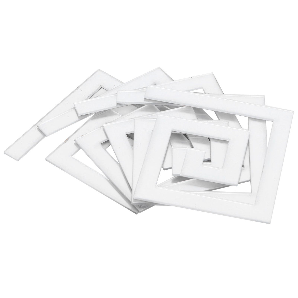 10Pcs 5x5CM DIY Waist Line Mirror Sticker Modern Acrylic Wall Stickers for Living RoomSilver