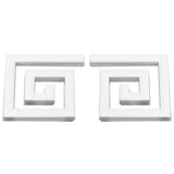 10Pcs 5x5CM DIY Waist Line Mirror Sticker Modern Acrylic Wall Stickers for Living RoomSilver - Front View