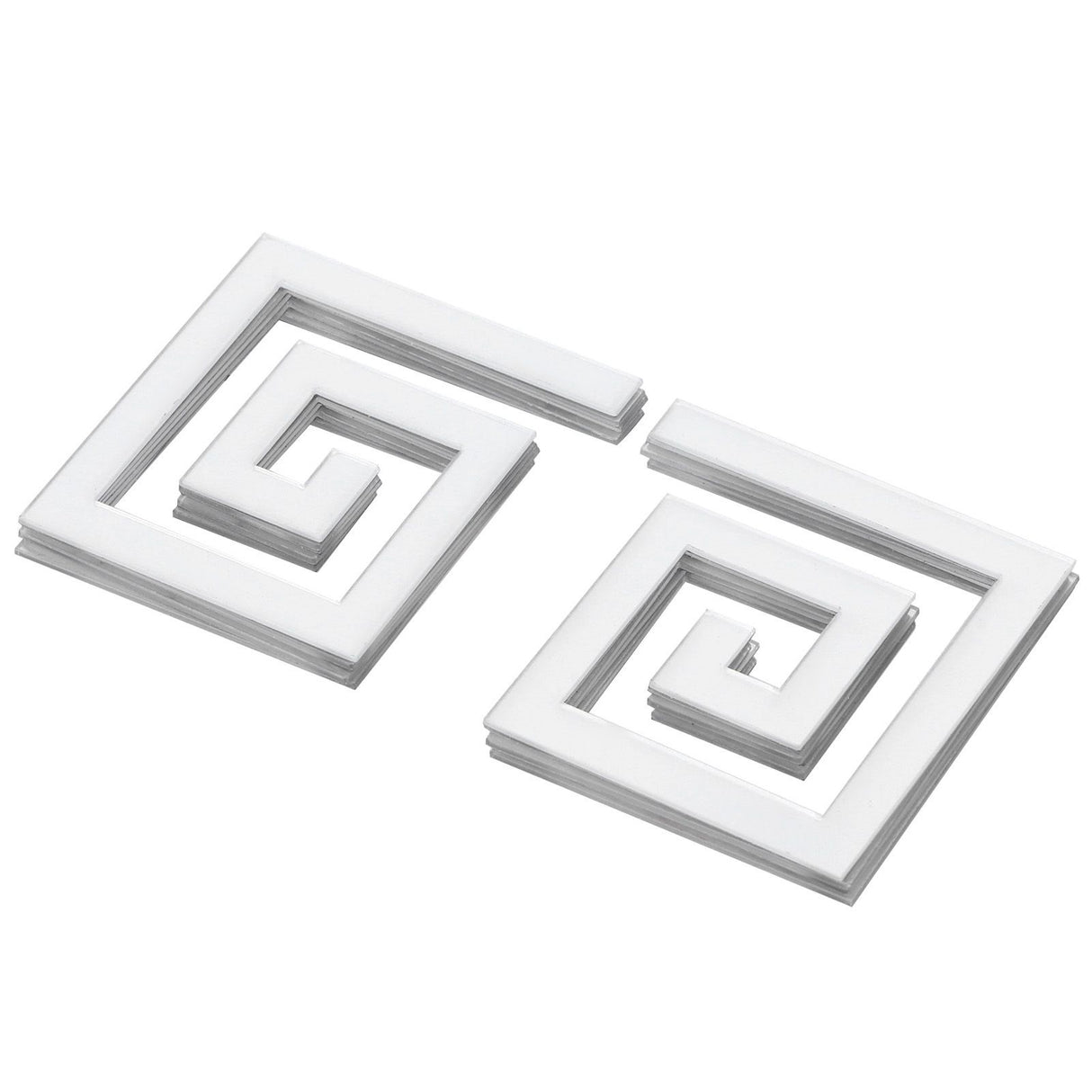 10Pcs 5x5CM DIY Waist Line Mirror Sticker Modern Acrylic Wall Stickers for Living RoomSilver