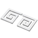 10Pcs 5x5CM DIY Waist Line Mirror Sticker Modern Acrylic Wall Stickers for Living RoomSilver - Side View