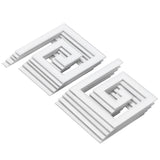 10Pcs 5x5CM DIY Waist Line Mirror Sticker Modern Acrylic Wall Stickers for Living RoomSilver - Top-Down View