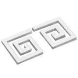 10Pcs 5x5CM DIY Waist Line Mirror Sticker Modern Acrylic Wall Stickers for Living RoomSilver - 45-Degree Angle