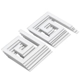 10Pcs 5x5CM DIY Waist Line Mirror Sticker Modern Acrylic Wall Stickers for Living RoomSilver - Rear View