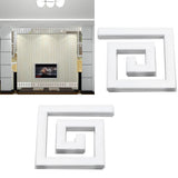 10Pcs 5x5CM DIY Waist Line Mirror Sticker Modern Acrylic Wall Stickers for Living RoomSilver