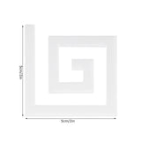 10Pcs 5x5CM DIY Waist Line Mirror Sticker Modern Acrylic Wall Stickers for Living RoomSilver - Extra Image